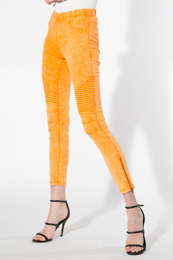 Moto Jeggings - Golden Spice