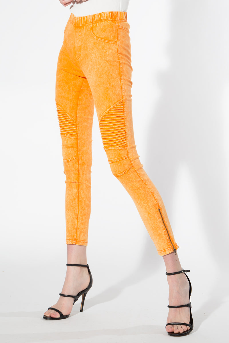 Moto Jeggings - Golden Spice