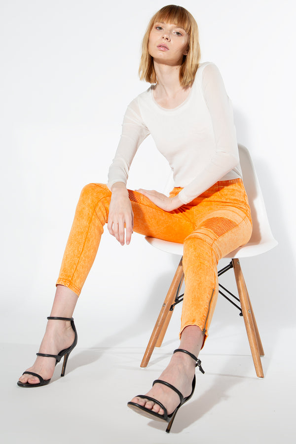 Moto Jeggings - Golden Spice