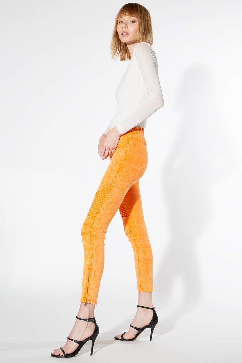 Moto Jeggings - Golden Spice