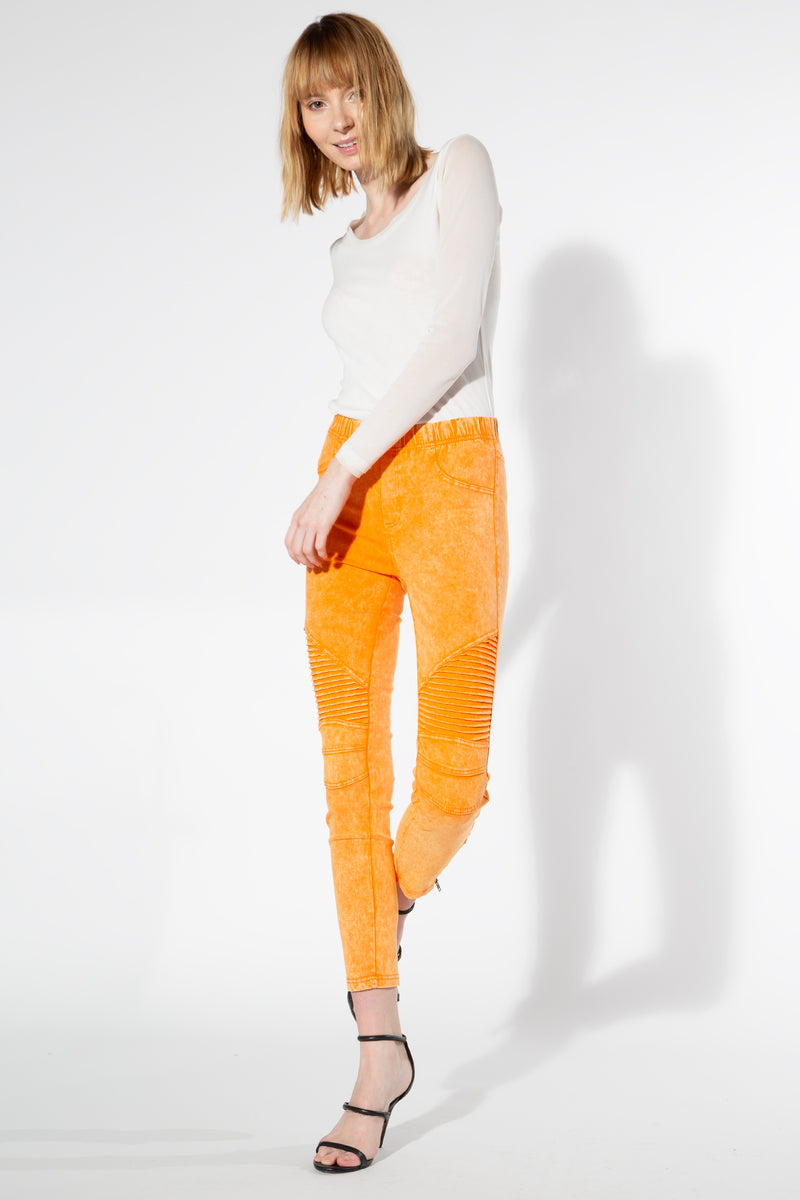 Moto Jeggings - Golden Spice
