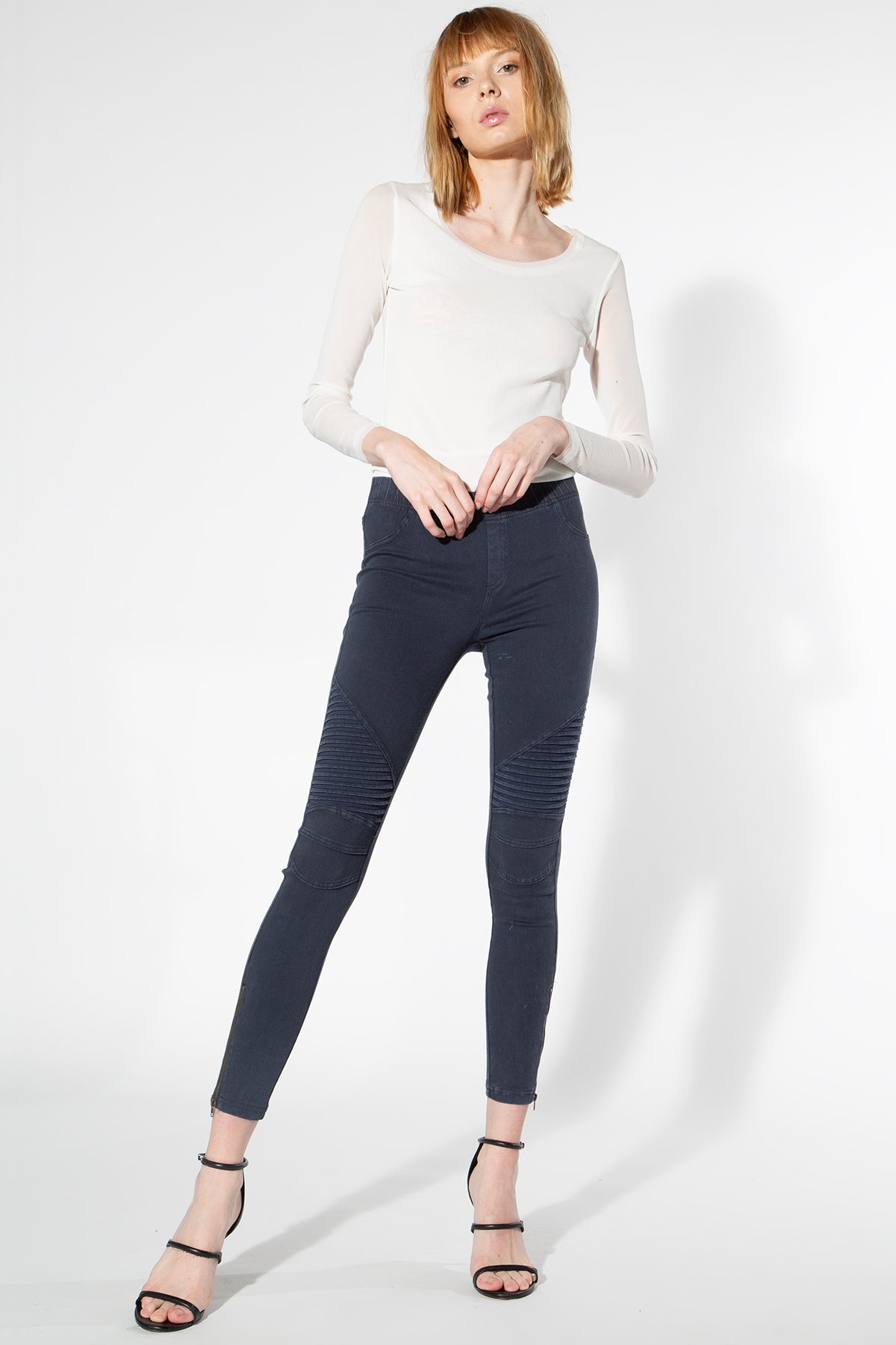 Moto Jeggings - Midnight Blue