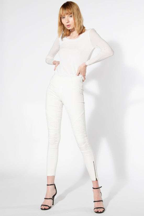 Moto Jeggings - Off White