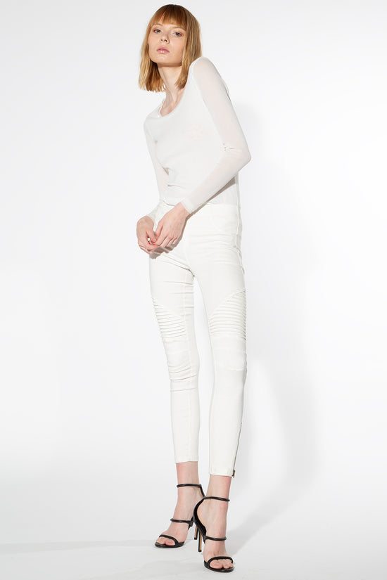 Moto Jeggings - Off White