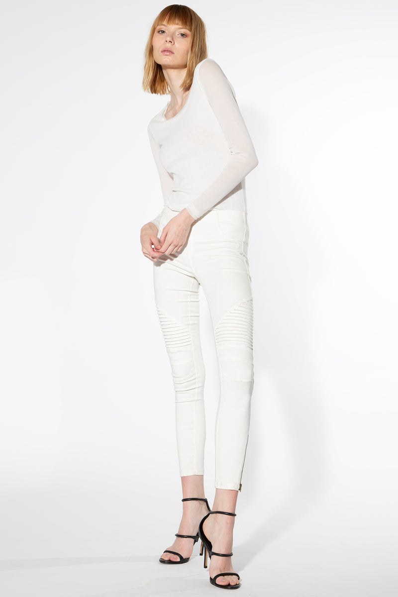 Moto Jeggings - Off White