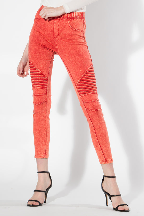 Moto Jeggings - Orange Shade