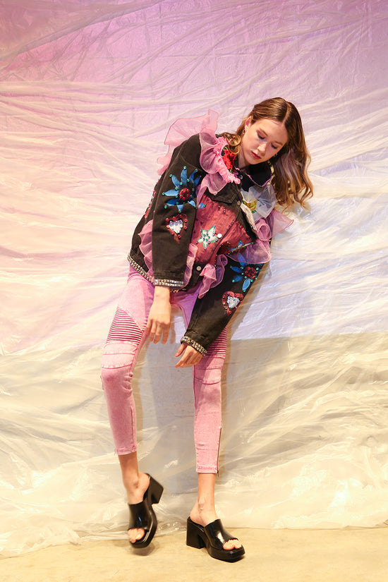 Multi details Denim Jacket - Shop Beulah Style