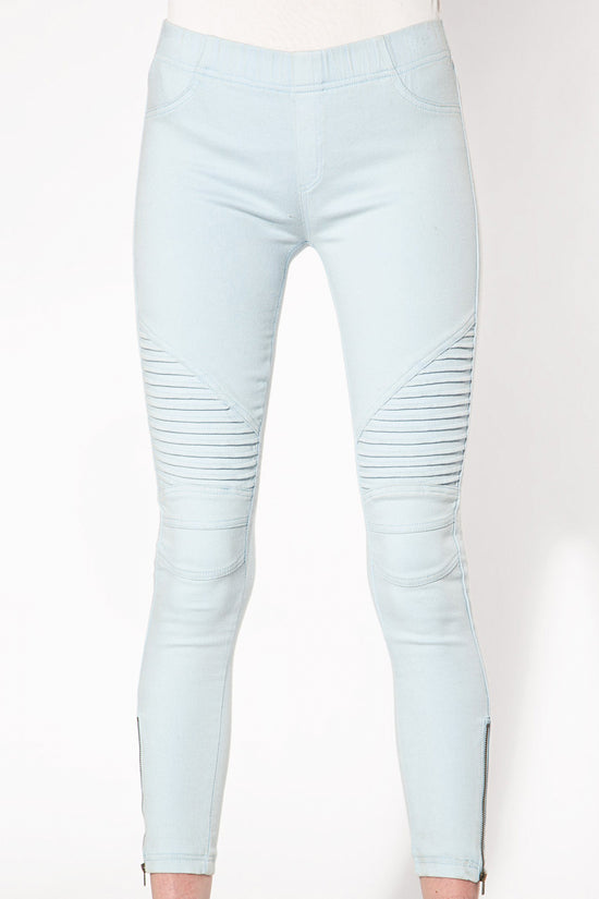 Moto Jeggings - Light Blue - Shop Beulah Style