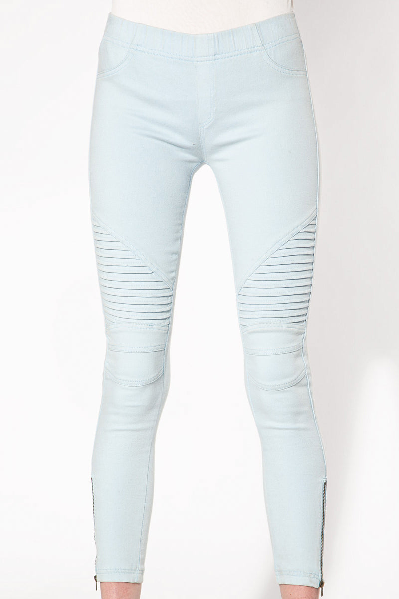 Moto Jeggings - Light Blue - Shop Beulah Style