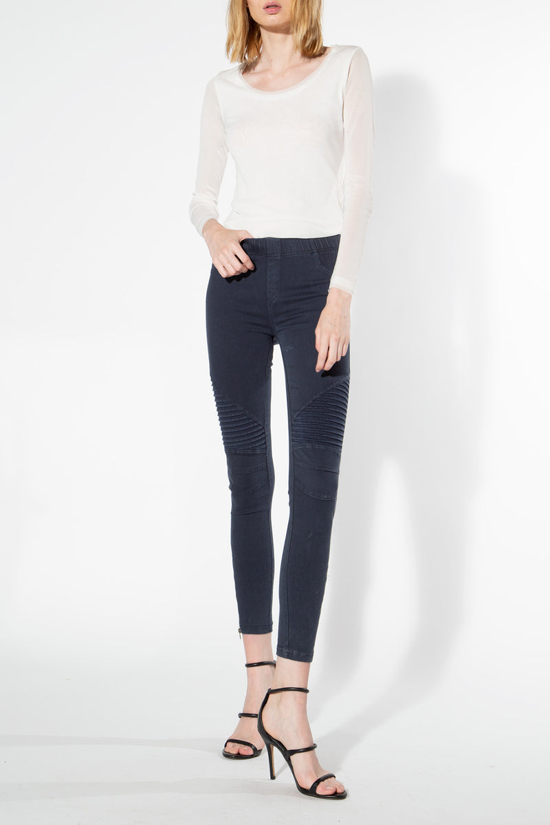 Moto Jeggings - Midnight Blue - Shop Beulah Style