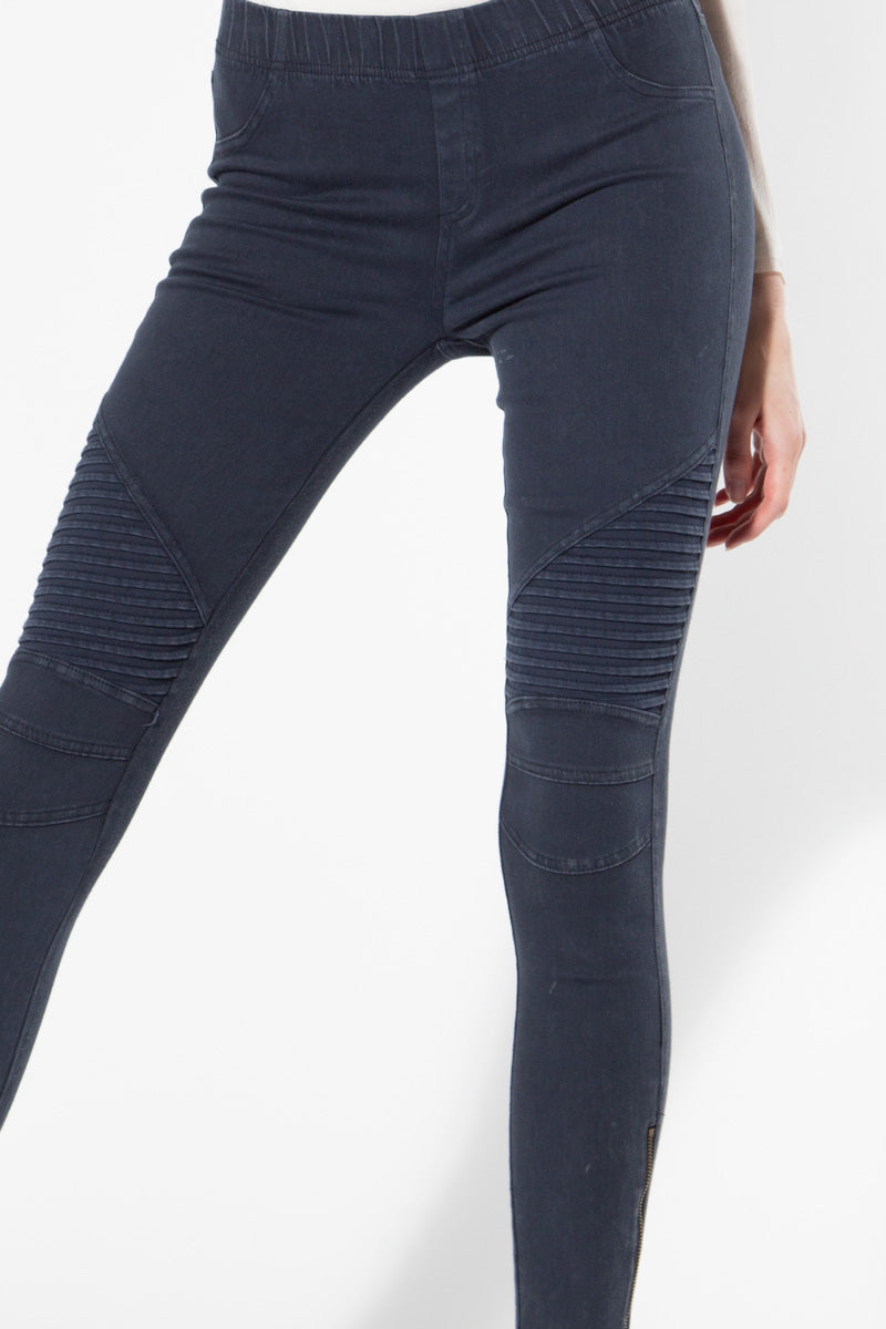 Moto Jeggings - Midnight Blue - Shop Beulah Style