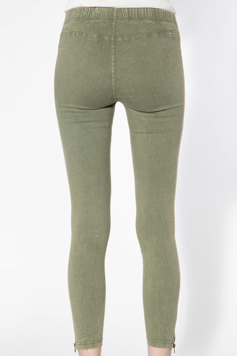 Moto Jeggings - Olive - Shop Beulah Style