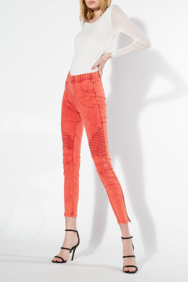 Moto Jeggings - Orange Shade - Shop Beulah Style