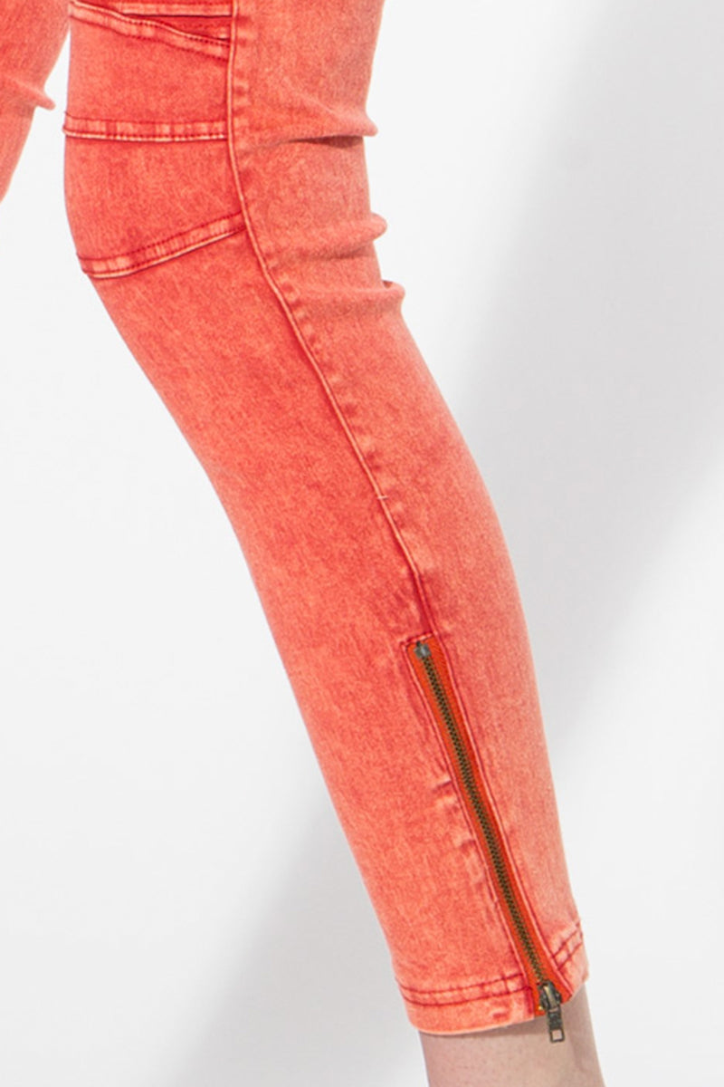 Moto Jeggings - Orange Shade - Shop Beulah Style