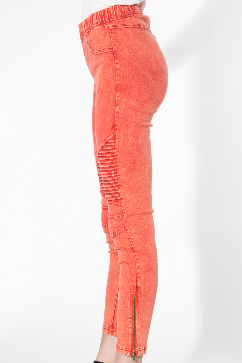 Moto Jeggings - Orange Shade - Shop Beulah Style