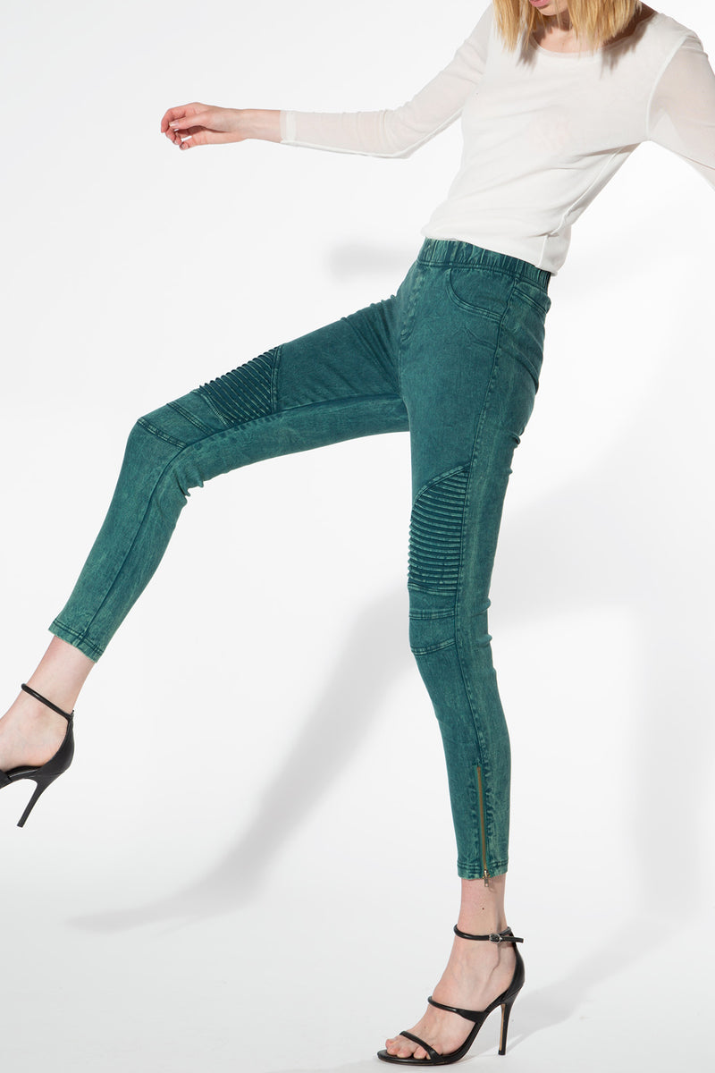 Moto Jeggings - Secret Garden - Shop Beulah Style