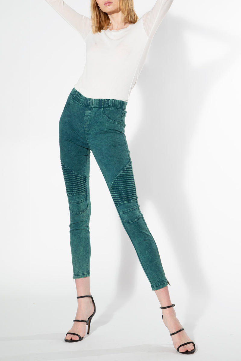 Moto Jeggings - Secret Garden - Shop Beulah Style