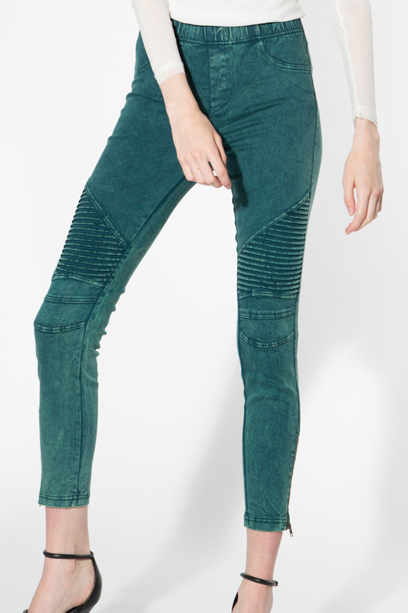 Moto Jeggings - Secret Garden - Shop Beulah Style