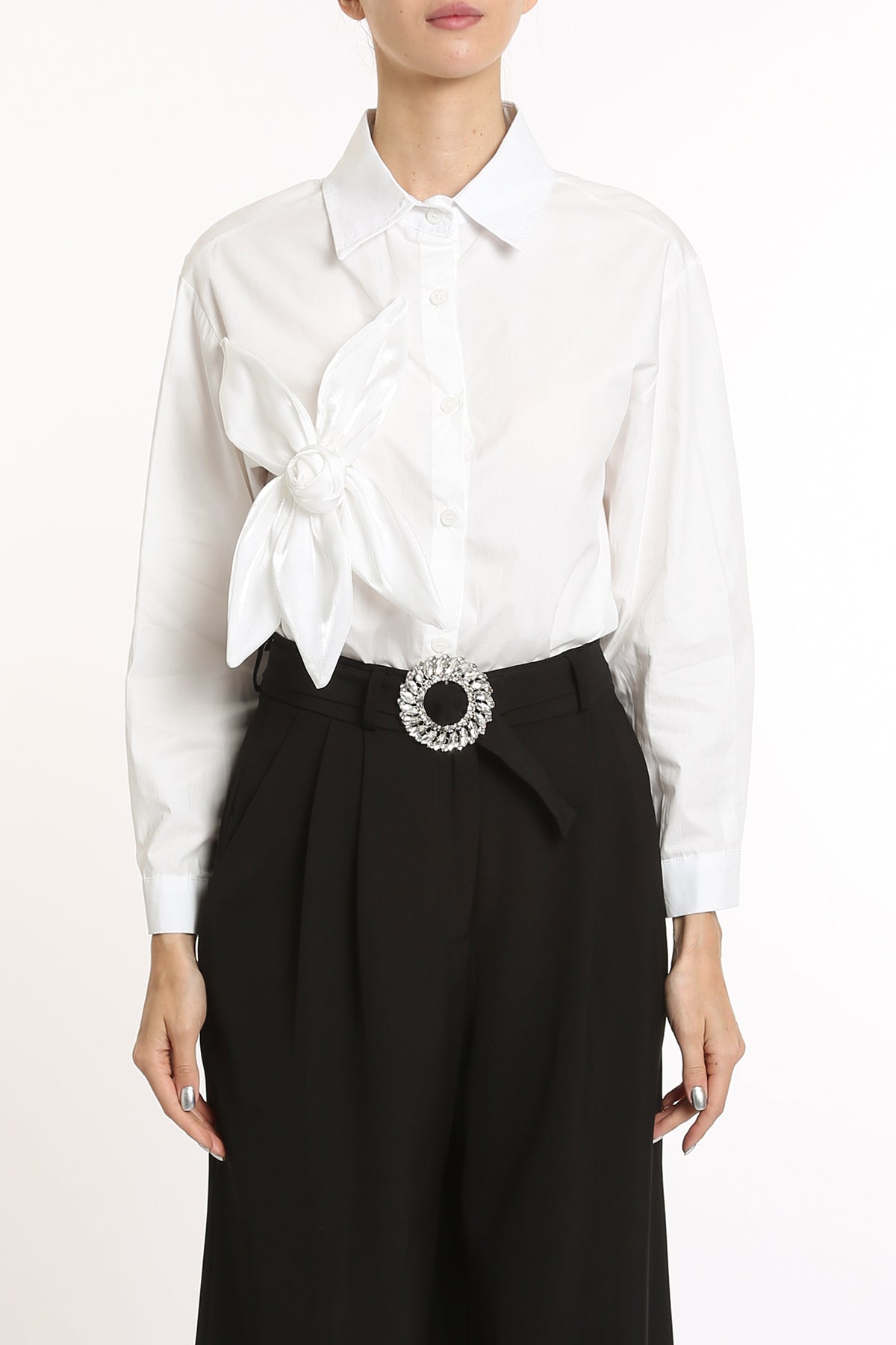 お礼や感謝伝えるプチギフト | Blouse Up Button Applique Floral Nova Shop Style Beulah シャツ/ブラウス(長袖/七分)