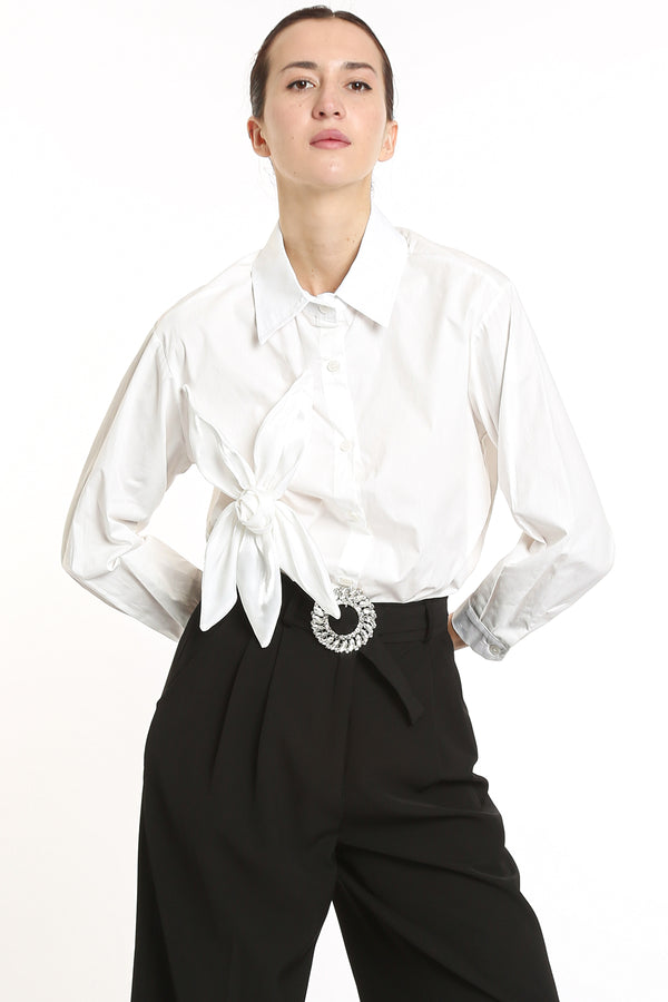 Nova Floral Applique Button Up Blouse