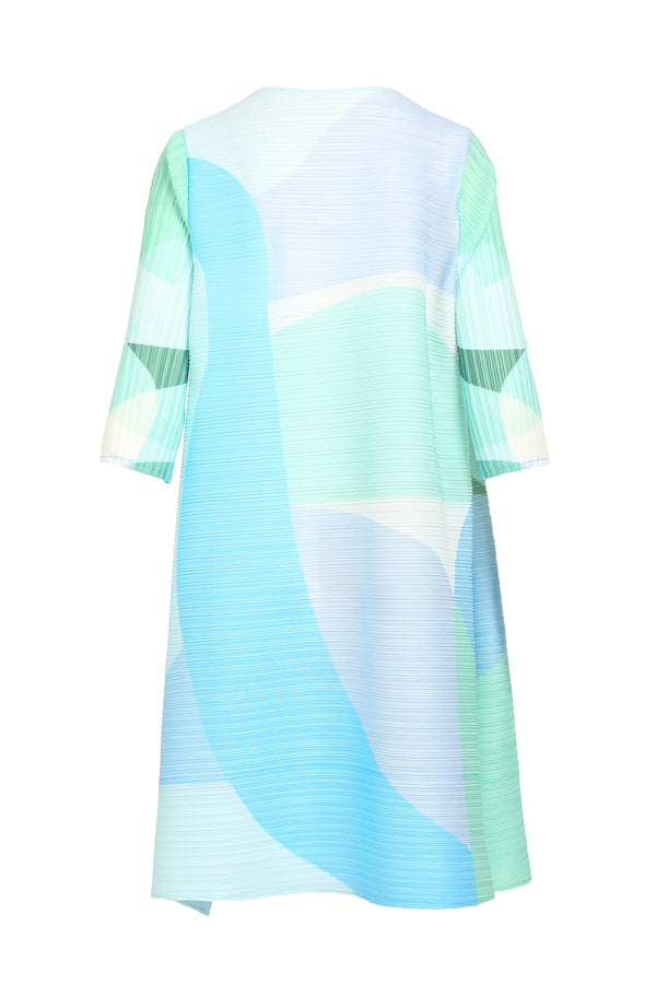 Brooklyn Modern Geometric Printed Pleat Midi Dress - Shop Beulah Style