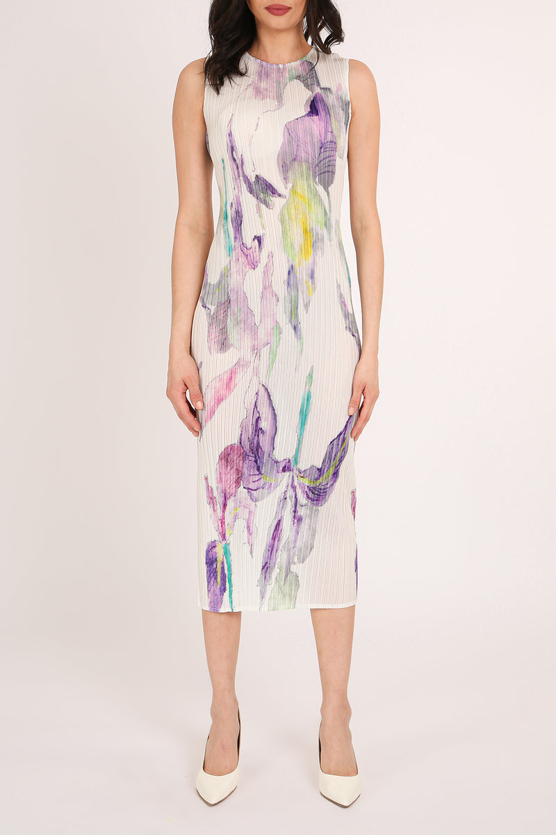 Brooke Floral Printed Pleat Sleeveless Midi Dress - Shop Beulah Style