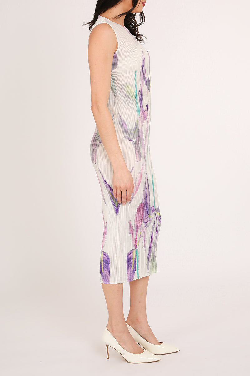 Brooke Floral Printed Pleat Sleeveless Midi Dress - Shop Beulah Style