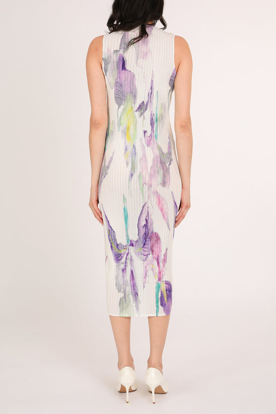 Brooke Floral Printed Pleat Sleeveless Midi Dress - Shop Beulah Style