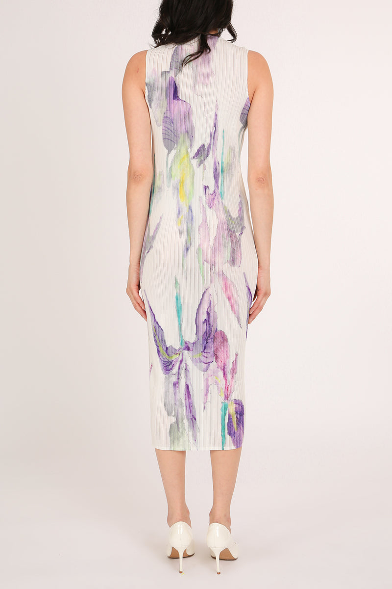 Brooke Floral Printed Pleat Sleeveless Midi Dress - Shop Beulah Style