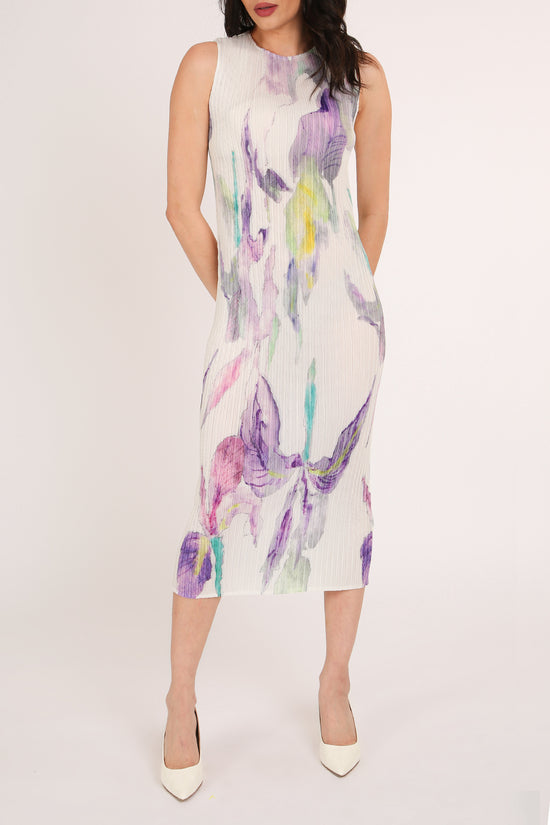Brooke Floral Printed Pleat Sleeveless Midi Dress - Shop Beulah Style