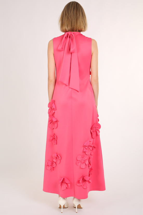 Nina 3D Floral Applique Detail Maxi Sheath Dress - Shop Beulah Style