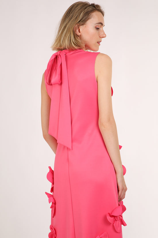 Nina 3D Floral Applique Detail Maxi Sheath Dress - Shop Beulah Style