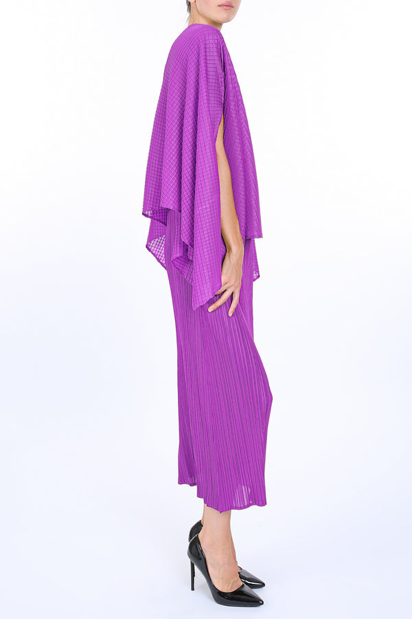 Alden Flower Corsage Detail Pleats Shawl & Maxi Dress - Shop Beulah Style