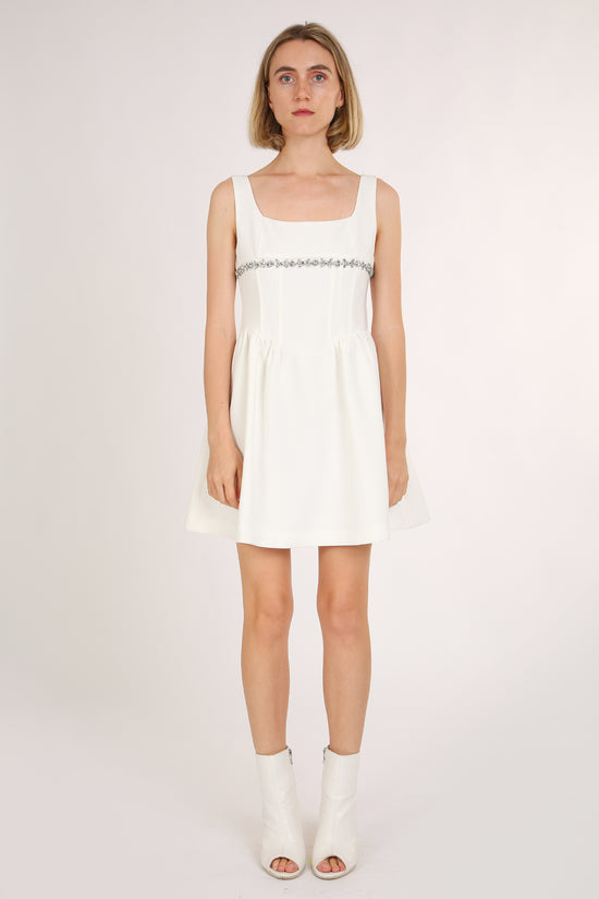 Lily Embellished Trim A-Line Sleeveless Mini Dress - Shop Beulah Style