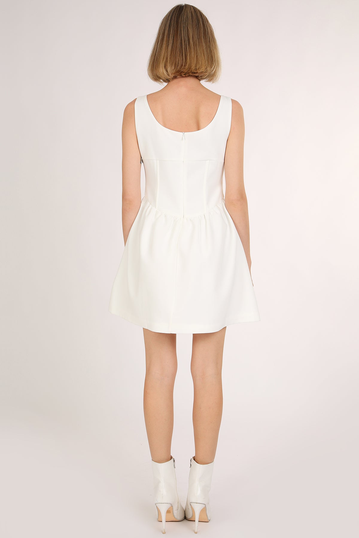 Lily Embellished Trim A-Line Sleeveless Mini Dress - Shop Beulah Style