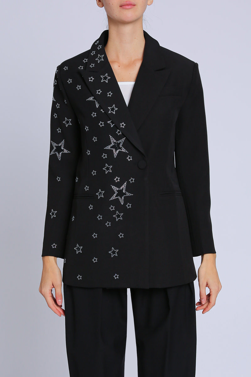 Rick Starry Embellished Single Breasted Blazer - Shop Beulah Style