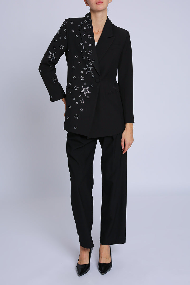 Rick Starry Embellished Single Breasted Blazer - Shop Beulah Style