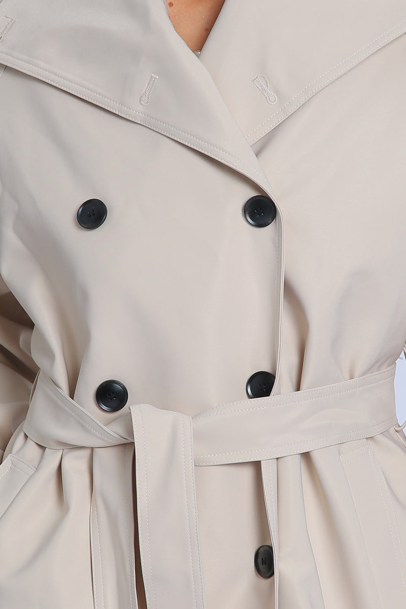 Fiona Double Breasted Trench Coat with Belt