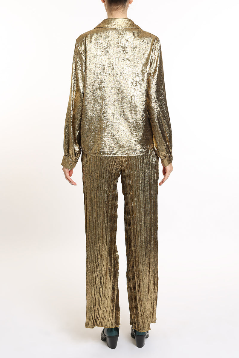 Alena Metallic Coated Top & Pants Set - Shop Beulah Style