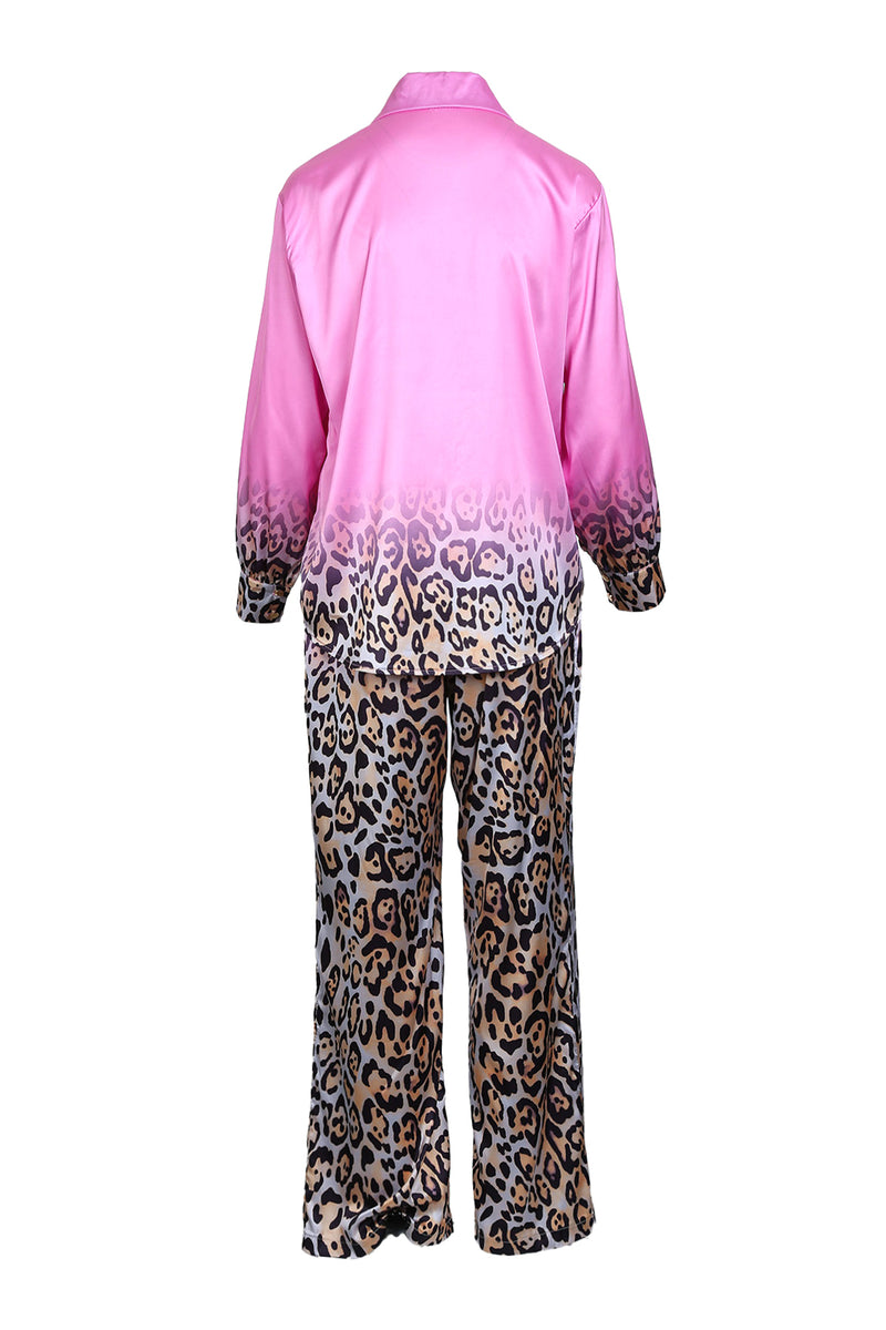 Ciara Leopard Gradation Print Blouse & Pants Set - Shop Beulah Style