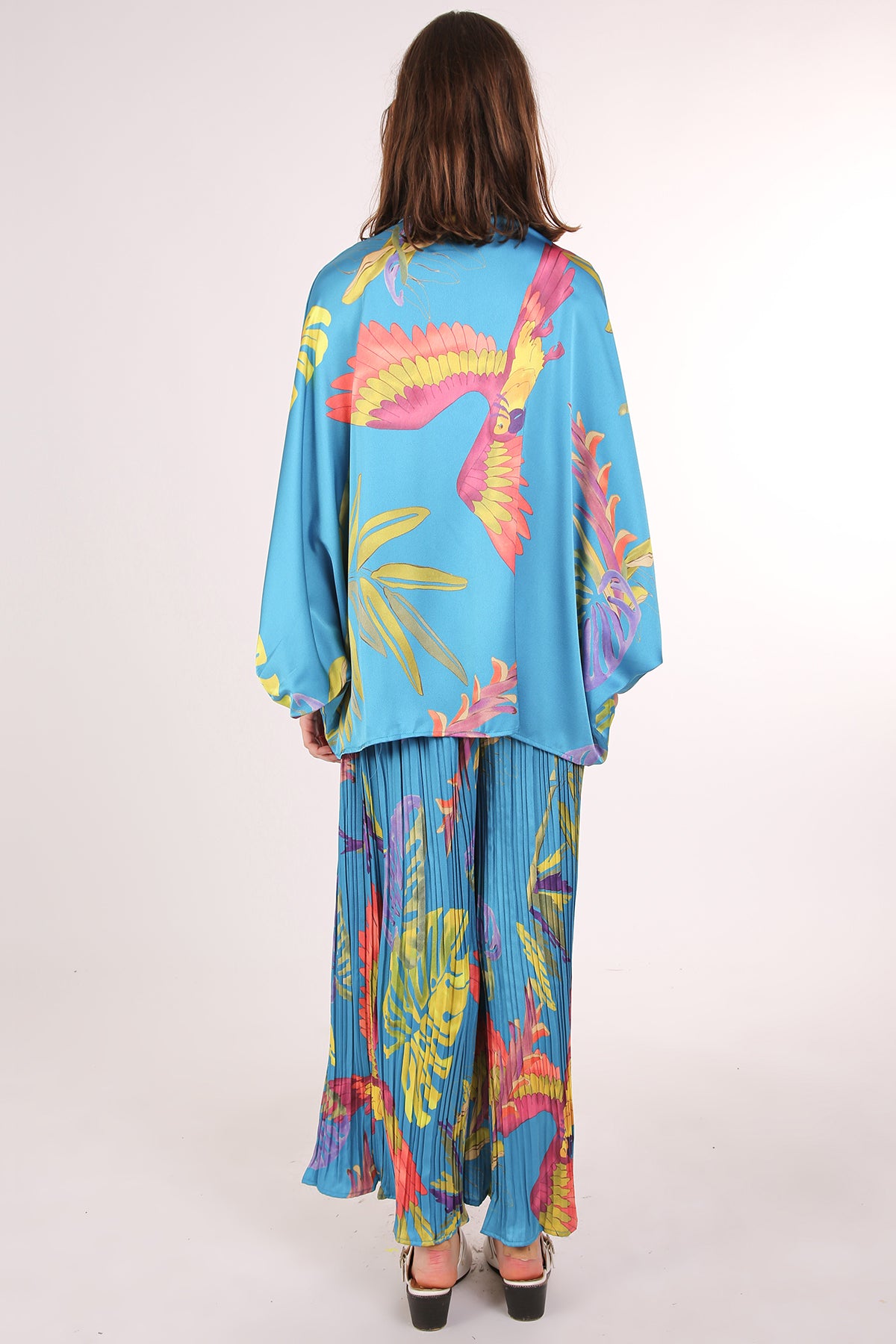 Ambrose Tropical Printed Satin Top & Pants Set - Shop Beulah Style