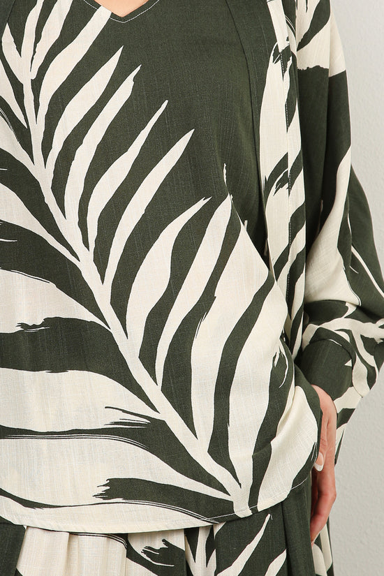 Bellamy Contrast Tropical Print Three-Piece Set - Shop Beulah Style