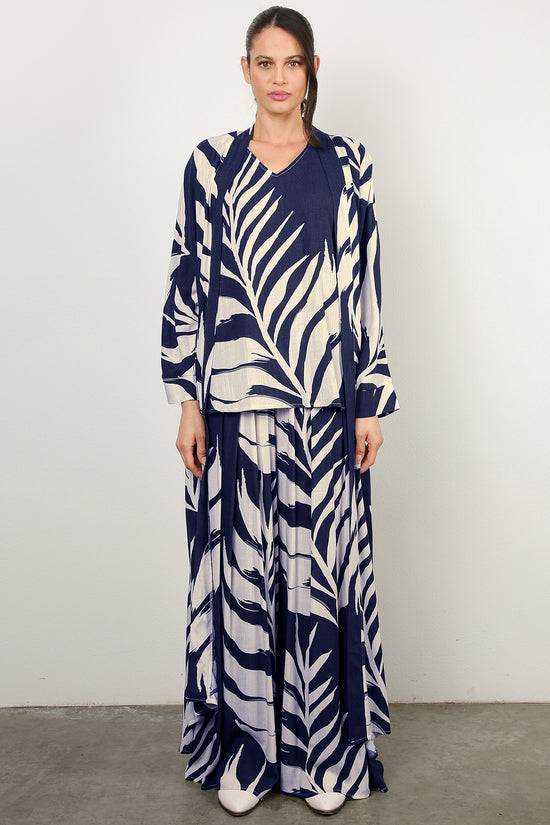 Bellamy Contrast Tropical Print Three-Piece Set - Shop Beulah Style