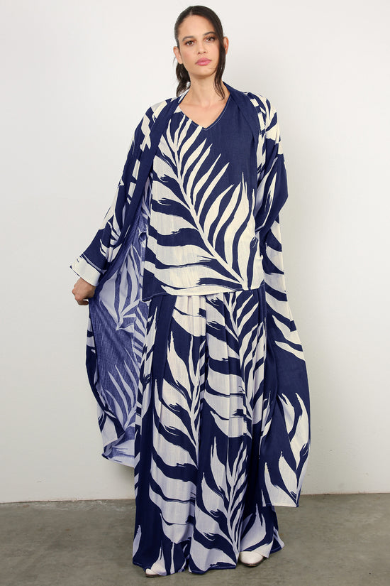 Bellamy Contrast Tropical Print Three-Piece Set - Shop Beulah Style