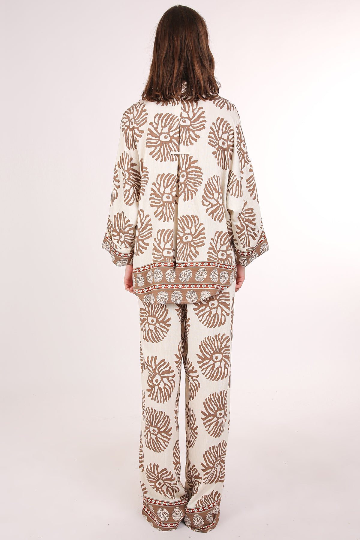 Leander Abstract Printed Linen Top & Pants Set - Shop Beulah Style