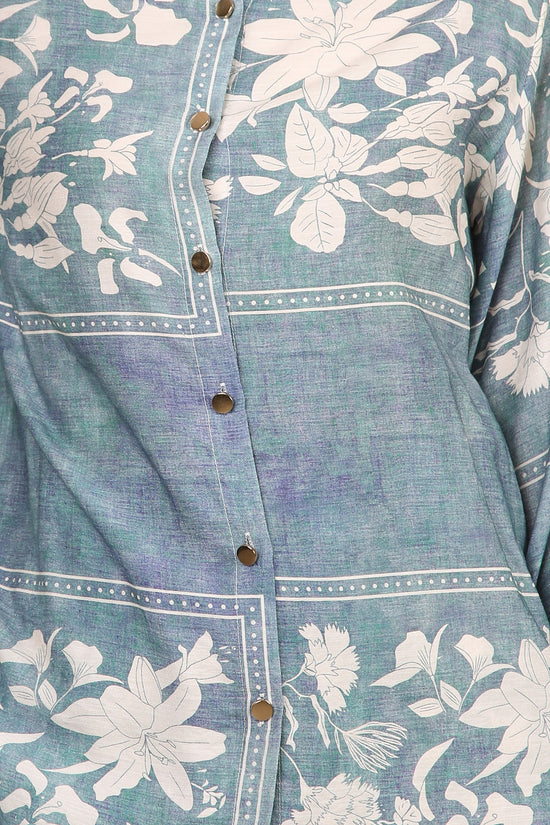 Leon Floral Printed Linen-Style Shirt & Pant Set