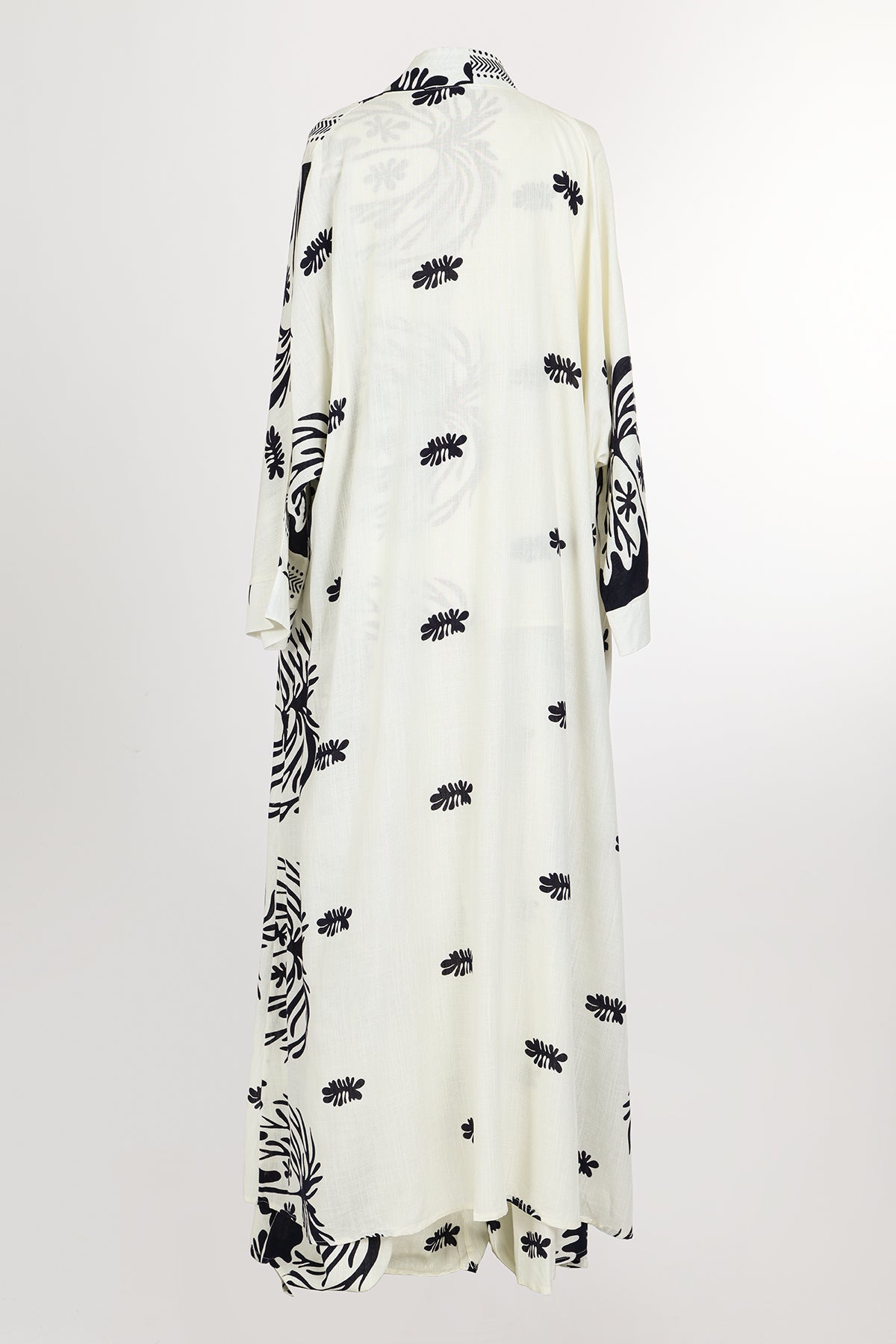 Travis Abstract Foliage Printed Three-Piece Linen Set