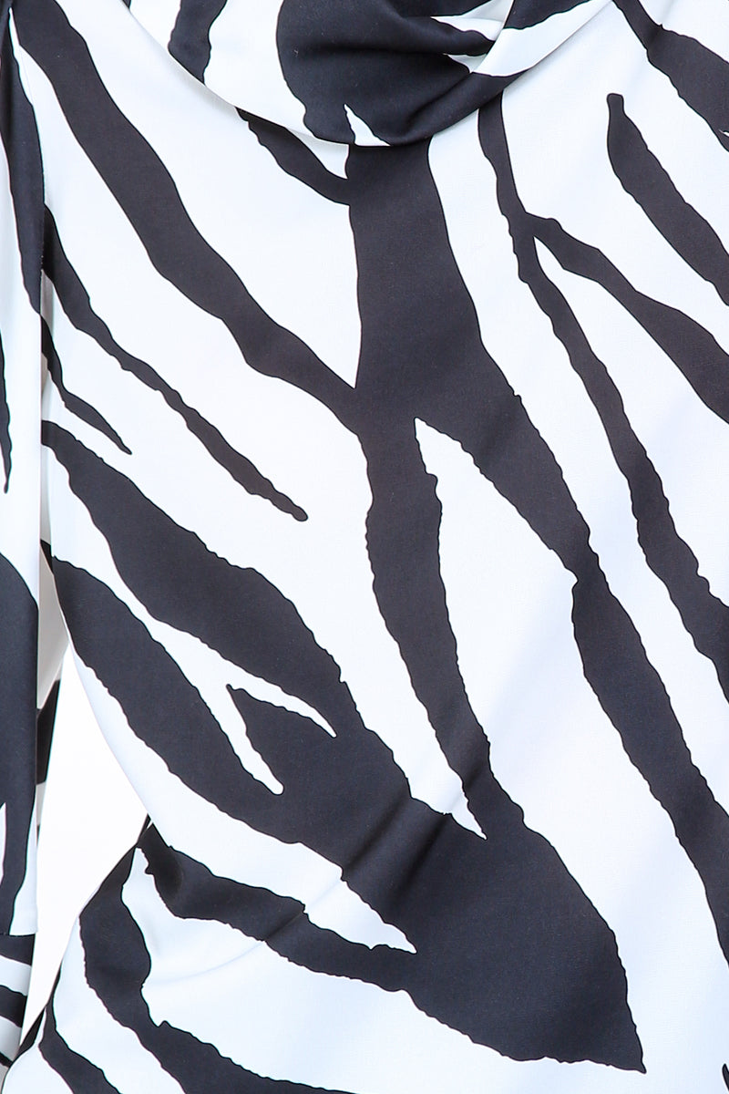 Pina Zebra Print Cowled Satin Blouse