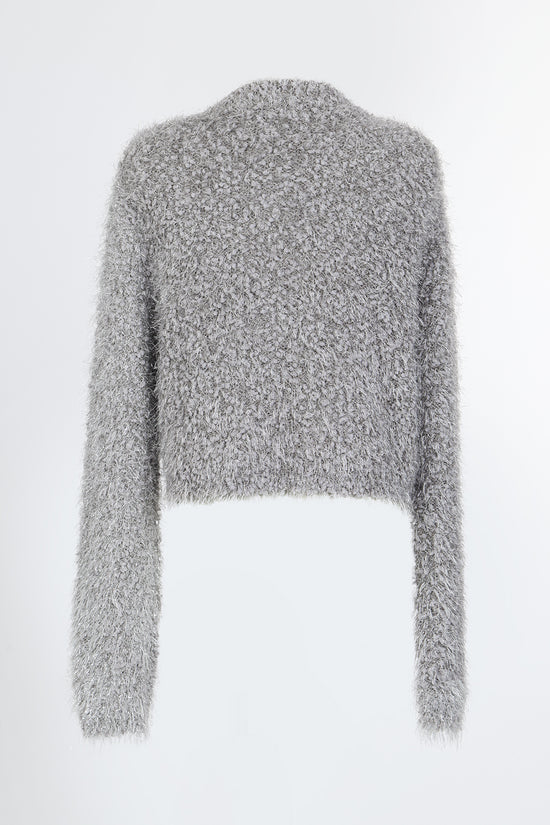 Milo Fuzzy Single-Breasted Crop Jacket - Shop Beulah Style