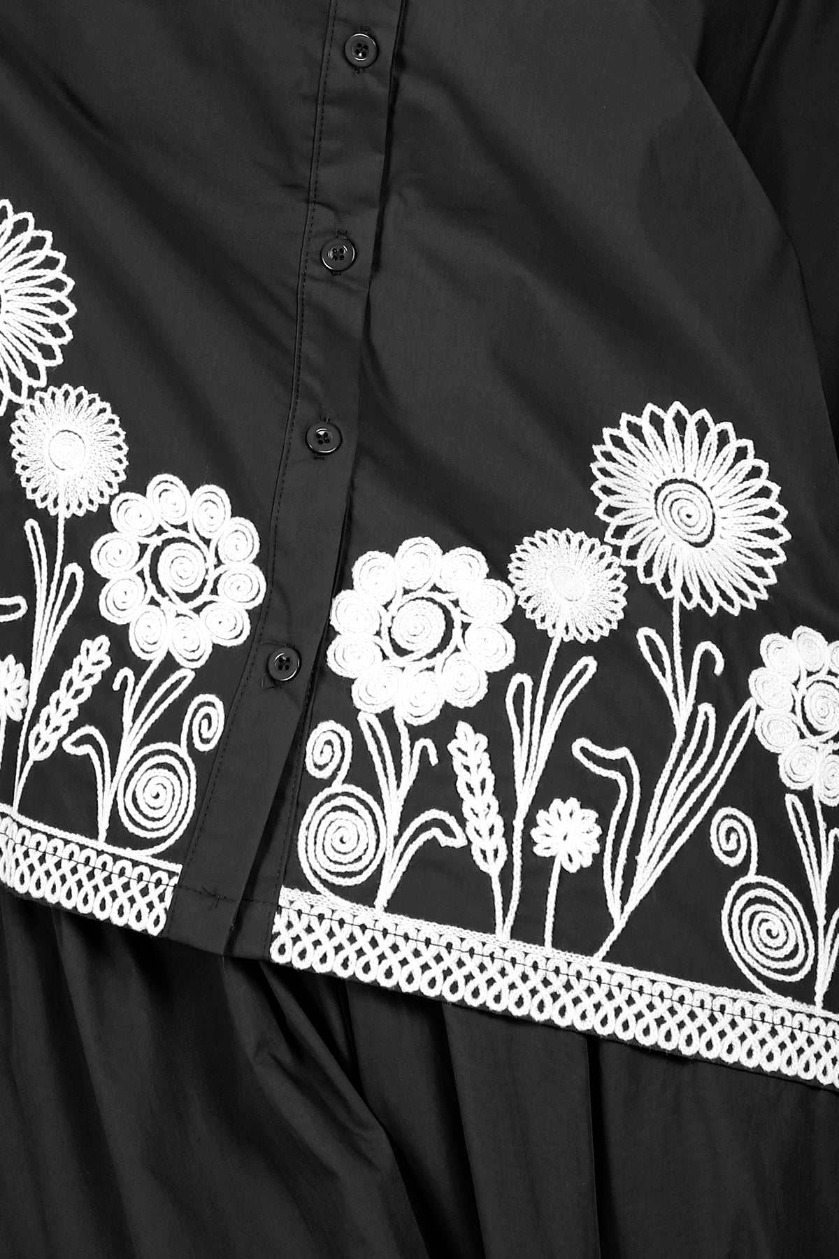 Ellis Floral Embroidered Detail Cotton Top & Pants Set - Shop Beulah Style